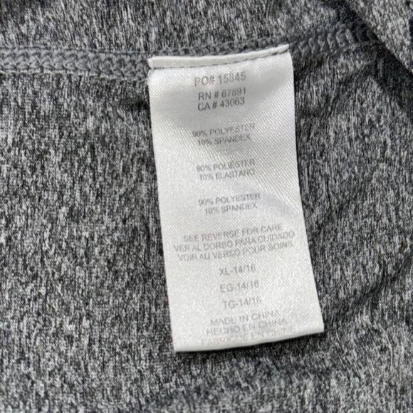 Umbro Geometric Pattern Gray Racerback Tank Top G 14/16 Polyester Spandex Girls - Picture 4 of 7